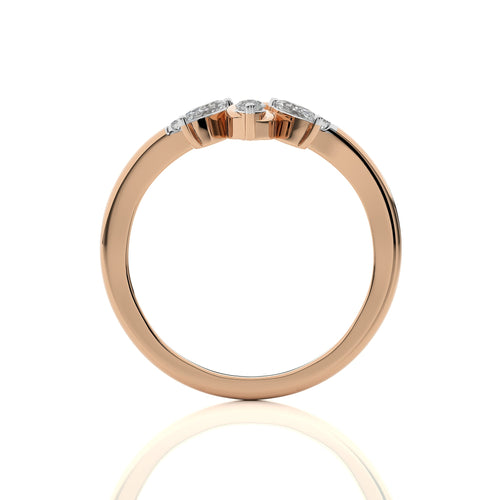 1/4 CT. Three Stone Marquise and Round Natural Diamond Ring