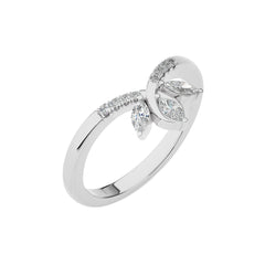 1/4 CT. Three Stone Marquise and Round Lab Created Diamond Ring