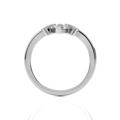 1/4 CT. Three Stone Marquise and Round Lab Created Diamond Ring