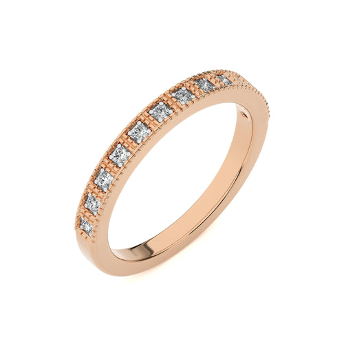 1/6 CT. Round Natural Diamond Half Eternity Band