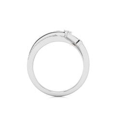1/3 CT. Princess and Round Lab Created Diamond Cross Over Ring
