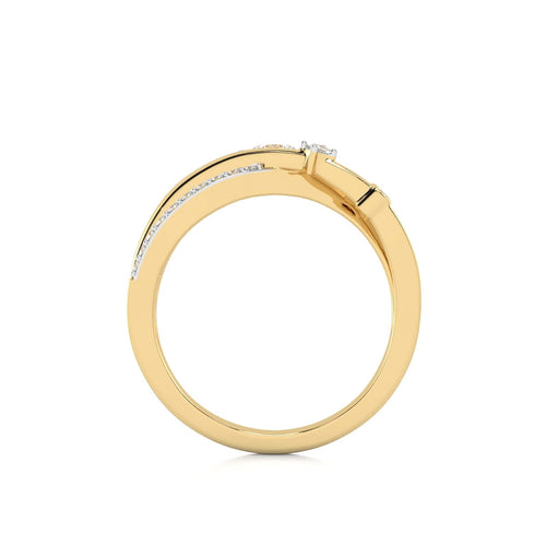 1/3 CT. Princess and Round Lab Created Diamond Cross Over Ring