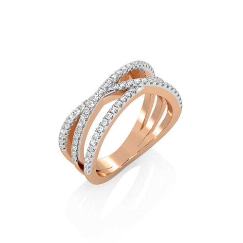 1/3 CT. Round Lab Created Diamond Criss Cross Diamond Ring