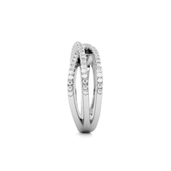 1/3 CT. Round Natural Diamond Criss Cross Diamond Ring