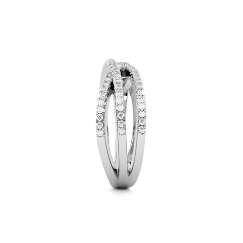 1/3 CT. Round Natural Diamond Criss Cross Diamond Ring