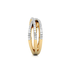 1/3 CT. Round Lab Created Diamond Criss Cross Diamond Ring