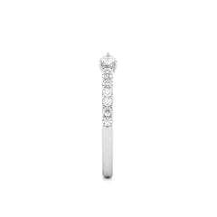 1/4 CT. Round and Pear Lab Created Diamond Two Headed Ring