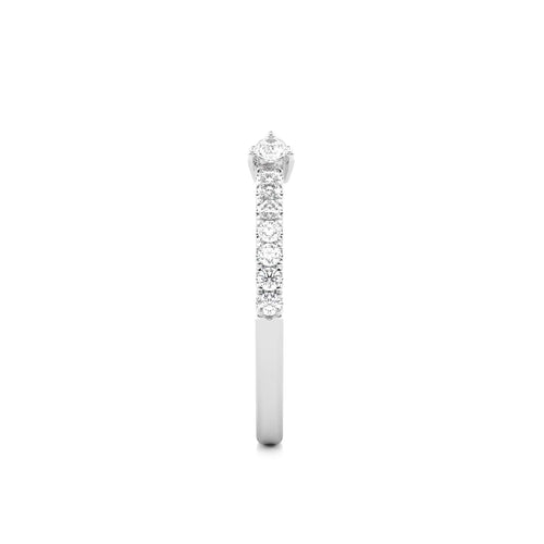 1/4 CT. Round and Pear Lab Created Diamond Two Headed Ring