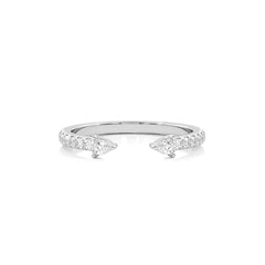 1/4 CT. Round and Pear Lab Created Diamond Two Headed Ring
