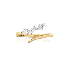 1/4 CT. Multi Shape Three Stone Lab Created Diamond Ring