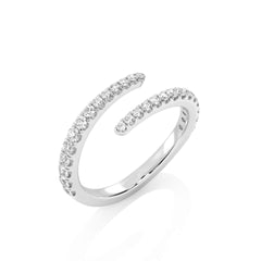 1/2 CT. Round Natural Diamond Open Wrap Ring