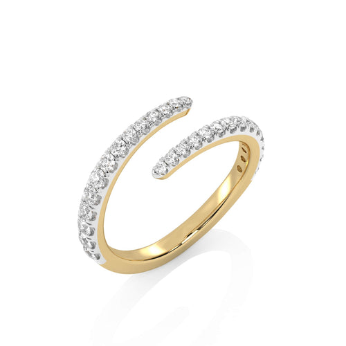 1/2 CT. Round Lab Created Diamond Open Wrap Ring