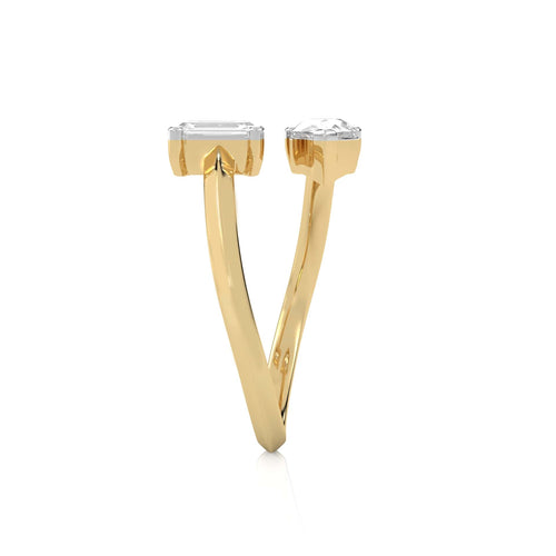 1 CT. Twin Toi et Moi Style Lab Created Diamond Ring