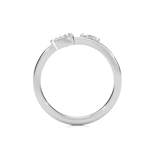 3/8 CT. Oval and Pear Lab Created Diamond Two Headed Ring