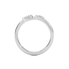 3/8 CT. Oval and Pear Lab Created Diamond Two Headed Ring