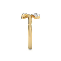 3/8 CT. Oval and Pear Lab Created Diamond Two Headed Ring