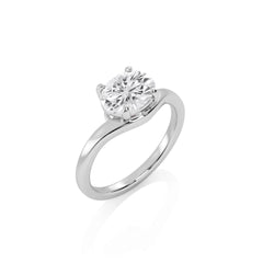 1 1/2 CT. Round Natural Diamond Solitaire Ring