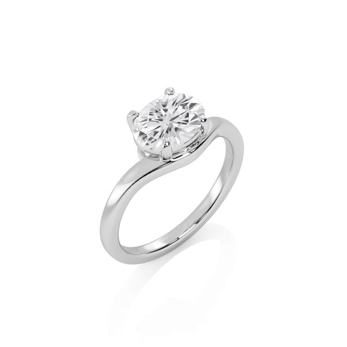 1 1/2 CT. Round Natural Diamond Solitaire Ring