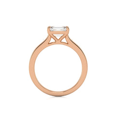 1 1/2 CT. Emerald Cut Lab Created Diamond Four Prong Solitaire Ring