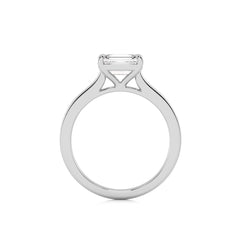 1 1/2 CT. Emerald Cut Natural Diamond Four Prong Solitaire Ring