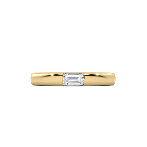 1/5 CT. Baguette Natural Diamond Channel Set Solitaire Ring