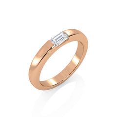 1/5 CT. Baguette Lab Created Diamond Channel Set Solitaire Ring