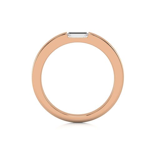 1 1/2 CT. Emerald Cut Lab Created Diamond Four Prong Solitaire Ring