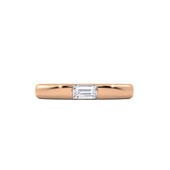 1/5 CT. Baguette Natural Diamond Channel Set Solitaire Ring