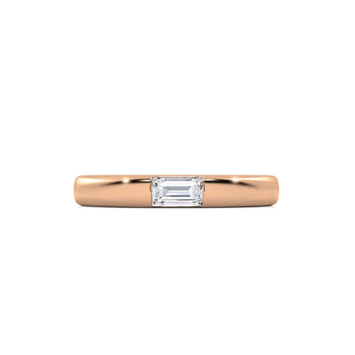 1/5 CT. Baguette Natural Diamond Channel Set Solitaire Ring