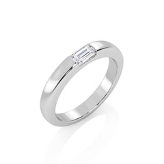 1/5 CT. Baguette Natural Diamond Channel Set Solitaire Ring