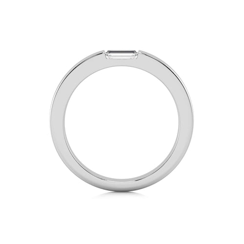 1 1/2 CT. Emerald Cut Lab Created Diamond Four Prong Solitaire Ring