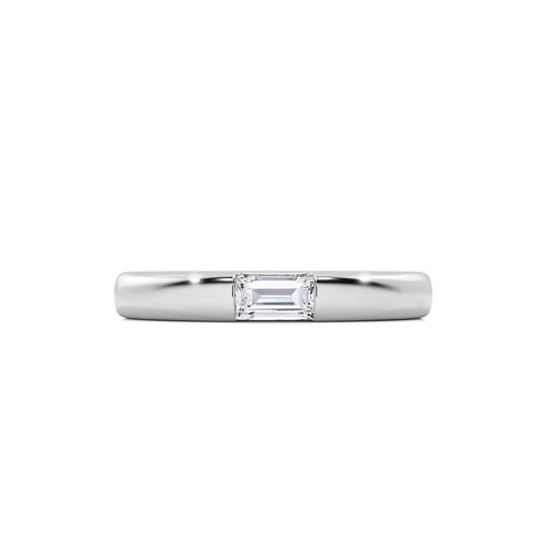 1/5 CT. Baguette Natural Diamond Channel Set Solitaire Ring