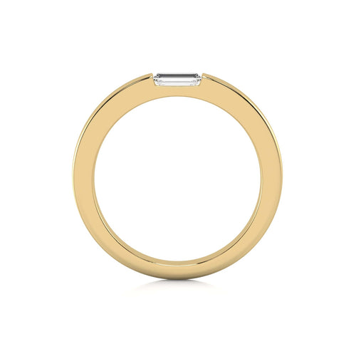 1/5 CT. Baguette Natural Diamond Channel Set Solitaire Ring