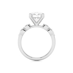 2 3/4 CT. Round and Pear  Lab Created Diamond Engagement Ring