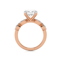 3 CT. Round and Marquise Natural Diamond Engagement Ring