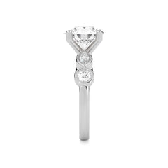 3 CT. Round and Marquise Natural Diamond Engagement Ring