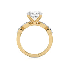 3 CT. Round and Marquise Natural Diamond Engagement Ring