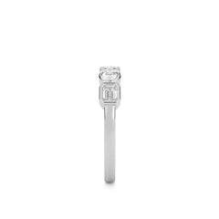 5/8 CT. Emerald Cut and Oval Shape Lab Created Diamond Wedding Band