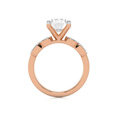 3 CT. Oval and Emerald Cut Natural Diamond Engagement Ring