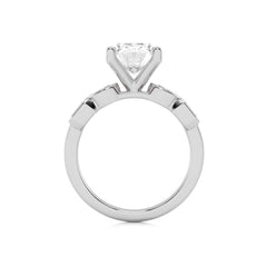 3 CT. Oval and Emerald Cut Natural Diamond Engagement Ring