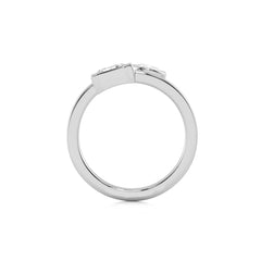 1 CT. Oval and Emerald Cut Bezel Set Natural Diamond Two Stone Engagement Ring