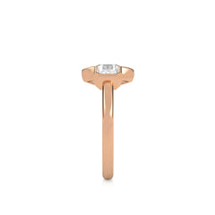 1 CT. Marquise and Emerald Cut and Bezel Set Natural Diamond Two Stone Engagement Ring