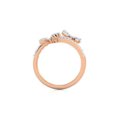 1 1/4 CT. Marquise,Pear and Round Lab Created Diamond Vine Ring