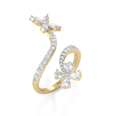 1 1/4 CT. Marquise,Pear and Round Lab Created Diamond Vine Ring