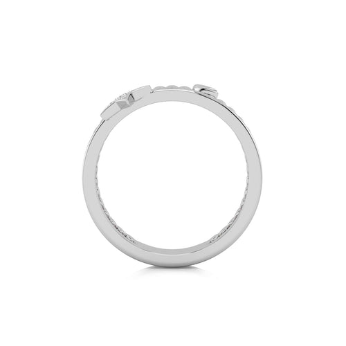 1/10 CT. Lunar Spark Round Lab Created Diamond Star & Moon Ring