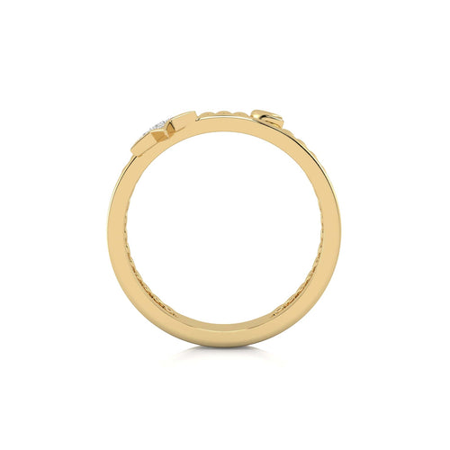 1/10 CT. Lunar Spark Round Natural Diamond Star & Moon Ring