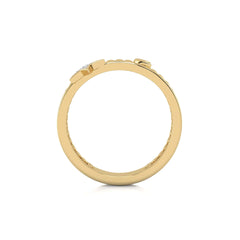 1/10 CT. Lunar Spark Round Natural Diamond Star & Moon Ring