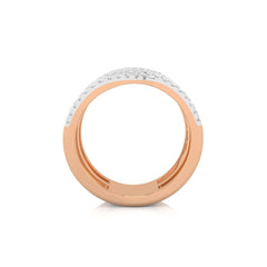 1/2 CT. Round Natural Diamond Eclipse Wave Ring