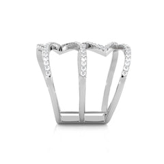 1/2 CT. Round Natural Diamond Eclipse Wave Ring