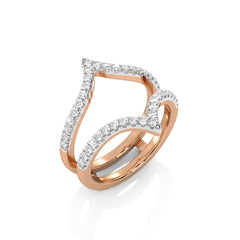 3/8 CT. Chevron Natural Diamond Enhancer Ring
